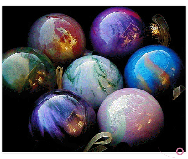Marbled Ornaments